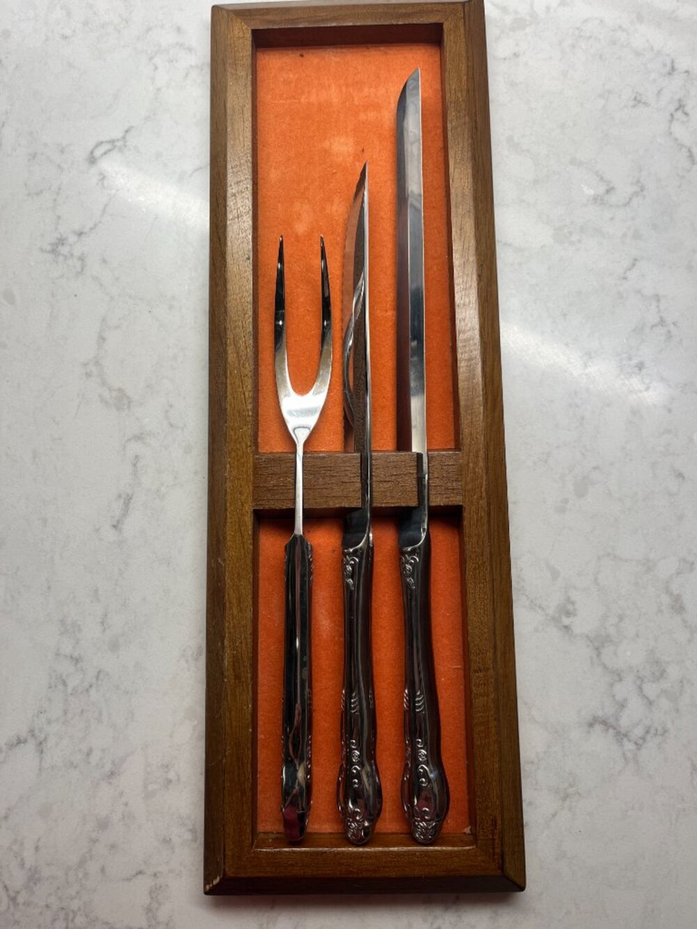 Vintage Carvel Hall Stainless Steel Carving Set in Original Box